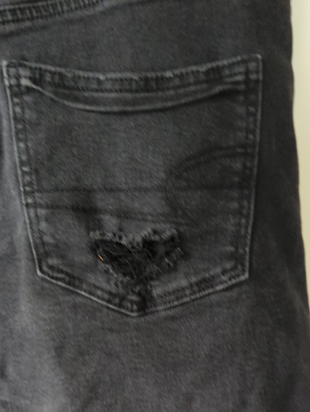 American Eagle Outfitters Black Distressed Jean Shorts - Picture 7 of 11